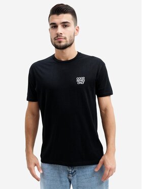 MyStars MyStars T-Shirt Koszulka Z Krótkim Rękawem Męska Czarna MyStars Good Wines XL Czarny Regular Fit