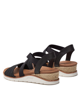 Skechers Sandali Bobs Arch Fit Beach Kiss Boho Beyond 114013/BLK Črna