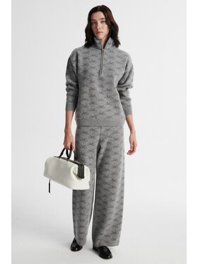 MARI PRETI MARI PRETI Sweter MONOGRAM M COZY Szary Loose Fit