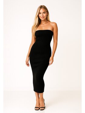 Nudyess Nudyess Letné šaty 1022E Čierna Fitted Fit