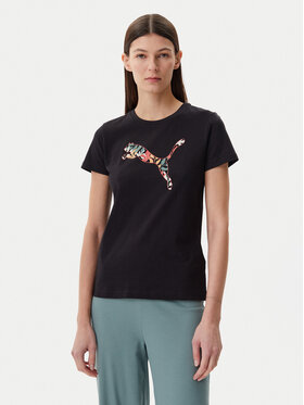 Puma Puma Тишърт Floral Cat 685081 Черен Regular Fit