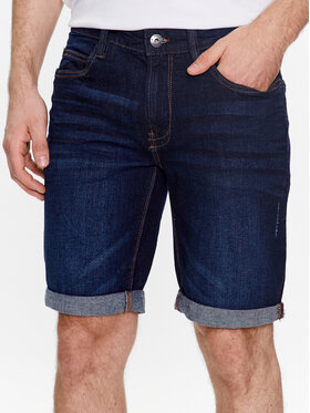 INDICODE INDICODE Szorty jeansowe Kaden 70-100 Niebieski Regular Fit