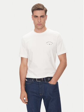 Tommy Hilfiger Tommy Hilfiger Tricou Hotel MW0MW39352 Alb Regular Fit