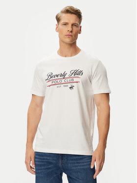 Beverly Hills Polo Club Beverly Hills Polo Club Тишърт P-SS26M-TS1302 Бял Regular Fit