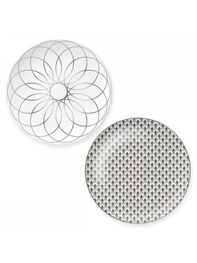 VOLA VOLA Zestaw Zestaw 2 talerzy First Platin 21 cm 002 Srebrny