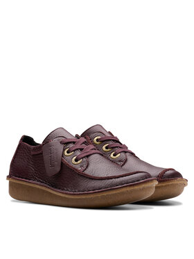 Clarks Nizki čevlji Funny Dream 26179094 Bordo Rdeča