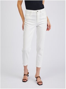 Orsay Orsay Jeansy 314096000000__36 Biały Cropped Fit