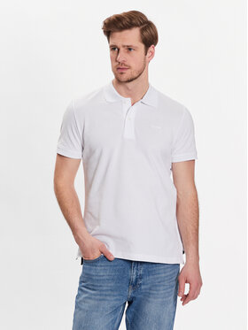 Geox Geox Tricou polo Piquet M3510B-T2649 F1492 Alb Regular Fit