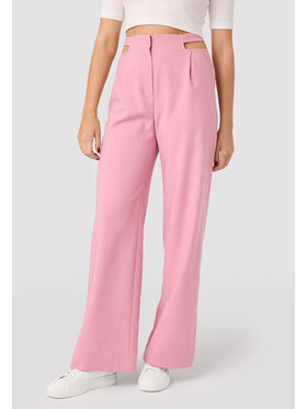 LAURELLA LAURELLA Kalhoty z materiálu LAURELLA 3UL023500 Růžová Regular Fit