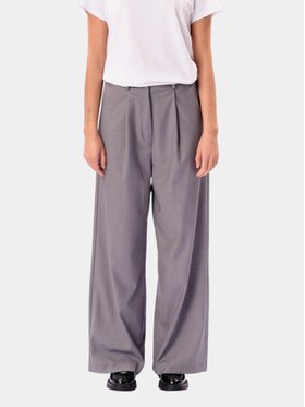 TeeShoppen TeeShoppen Spodnie materiałowe 'Basic Collection' Szary Oversize