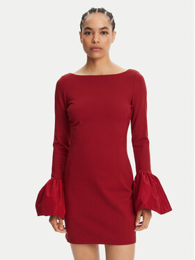 STAUD STAUD Koktejlové šaty Hawthorne R24R2225PF Červená Slim Fit