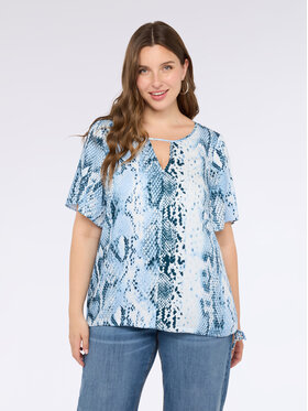 Fiorella Rubino Fiorella Rubino Bluzka 2844T002365N0Z4 Turkusowy Regular Fit
