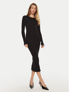 Silvian Heach Silvian Heach Džemper haljina Chikio GPA24081VE Crna Slim Fit