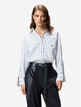 PINKO PINKO Camicia Camicia pignolata Bianco Oversize