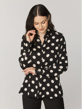 Willsoor Willsoor Koszula 61310 Czarny Oversize