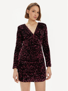 Gina Tricot Gina Tricot Coctailkleid 21349 Dunkelrot Slim Fit