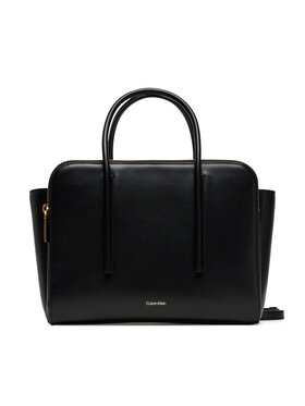 Calvin Klein Calvin Klein Torebka Carryall Mini Leather Tote Bag LV04F3034G Czarny