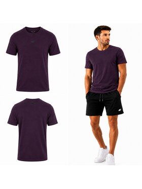 4F 4F T-Shirt 4FWSS26TTSHM3947 Bordowy Regular Fit