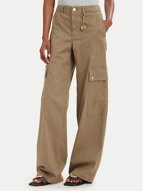 MICHAEL Michael Kors MICHAEL Michael Kors Cargo stiliaus kelnės MT631013X6 Tamsiai smėlinė Wide Leg