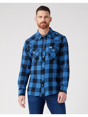 Wrangler Wrangler Koszula 5401019514796 Niebieski Regular Fit