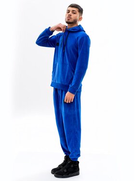 Jigga Wear Jigga Wear Komplet dresowy DRES MĘSKI Welurowy Komplet Dresowy Jigga Opposite Patch Niebieski XXL Niebieski