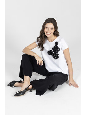 Deni Cler Milano Deni Cler Milano T-Shirt T-DC-T205-F2-10-10-1 Biały Loose Fit