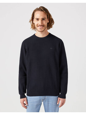 Wrangler Wrangler Sweter CREWNECK SWEATER Czarny Regular Fit