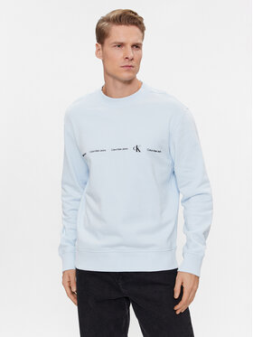 Calvin Klein Jeans Calvin Klein Jeans Džemperis Logo Repeat J30J324624 Mėlyna Regular Fit