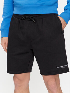 Tommy Hilfiger Tommy Hilfiger Pantaloni scurți sport Logo MW0MW34201 Negru Regular Fit