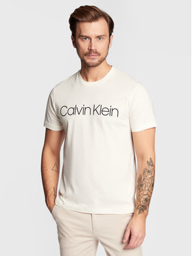 Calvin Klein Calvin Klein Tričko Cotton Front K10K103078 Écru Regular Fit