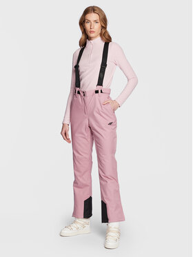 4F 4F Lyžařské kalhoty H4Z22-SPDN002 Růžová Relaxed Fit