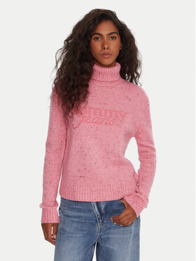 Tommy Jeans Tommy Jeans Rollkragenpullover DW0DW21687 Rosa Relaxed Fit