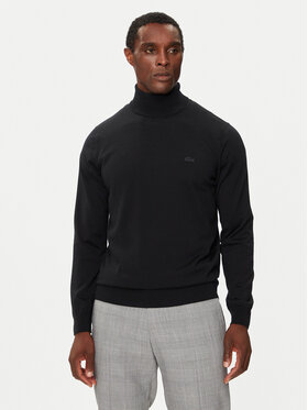 Lacoste Lacoste Bluză cu gât AH1959 Negru Regular Fit