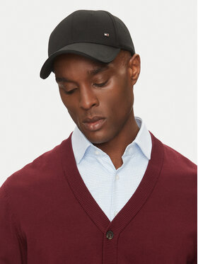 Tommy Hilfiger Tommy Hilfiger Kepurė su snapeliu Corp Flannel AM0AM13164 Juoda