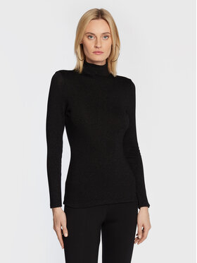 Nissa Nissa Dolčevita TOP13587 Crna Regular Fit