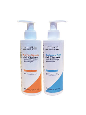 Erthskin London Erthskin London Żel oczyszczający Citrus Splash + żel oczyszczający z kwasem hialuronowym Żel