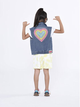Billieblush Billieblush Дънково яке U16359 Бежов Regular Fit