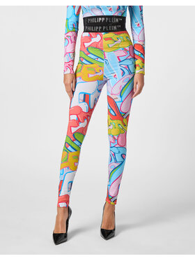 PHILIPP PLEIN PHILIPP PLEIN Legginsy 15427 Kolorowy Skin Tight Fit