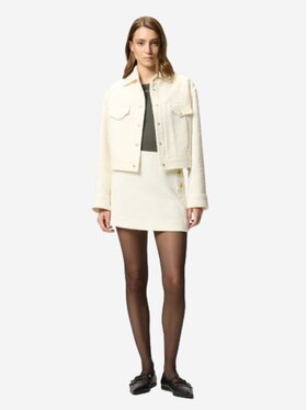 PINKO PINKO Spódnica Flan gonna tweed Biały Slim Fit