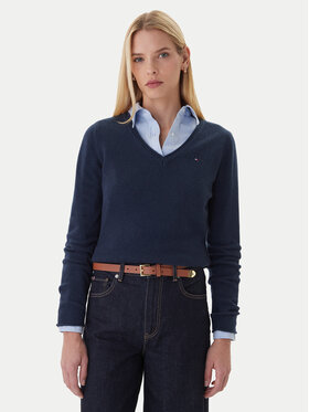Tommy Hilfiger Tommy Hilfiger Pulover WW0WW43505 Mornarsko modra Regular Fit