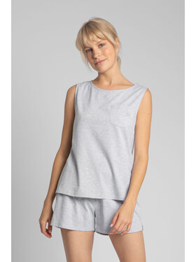 LaLupa LaLupa Bluzka LA015 Srebrny Comfortable Fit