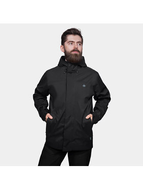 Alpinus Alpinus Kurtka przeciwdeszczowa Arys Czarny Regular Fit