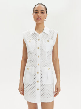 Marella Marella Vestito chemisier Nazione 2413221144 Bianco Regular Fit