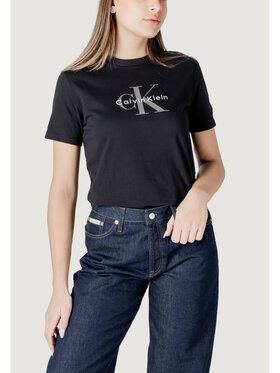 Calvin Klein Jeans Calvin Klein Jeans T-Shirt LV047B864 Μαύρο Casual Fit