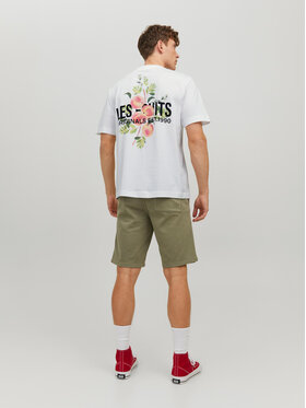 Jack&Jones T-shirt Flores 12228776 Bijela Loose Fit