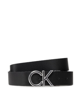 Calvin Klein Calvin Klein Pánský pásek Adj/Rev Ck Lth Inlay Tex 35Mm K50K509263 Černá