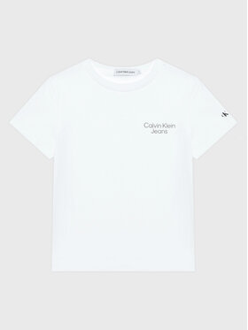 Calvin Klein Jeans Calvin Klein Jeans T-Shirt Stack Logo IB0IB01319 Biały Regular Fit