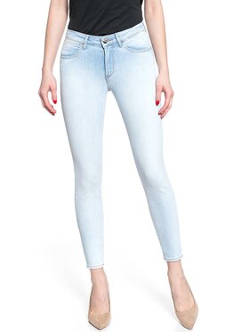 Wrangler Wrangler Jeansy SKINNY CROP Niebieski Skinny Fit