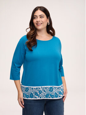 Fiorella Rubino Fiorella Rubino T-Shirt G025L009422N0Z4 Turkusowy Regular Fit