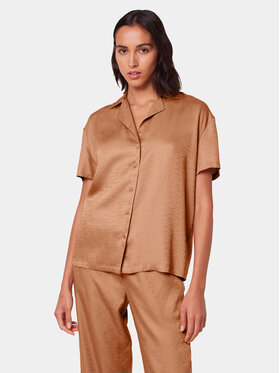 Triumph Triumph Μπλούζα πιτζάμας Silky Sensuality 10218320 Καφέ Relaxed Fit